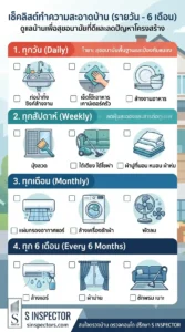 เช็คลิสต์ทำความสะอาดบ้าน,cleaning checklist